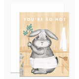 Sauna Bunny Card