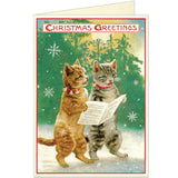 Christmas Cats Singing Card