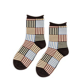 Striped Tile Crew | Brown