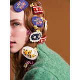 Polly Crochet Hair Clips | Red + Blue