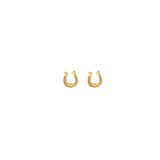 Horseshoe Stud Earrings | 18K GV