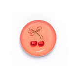 Round Enamel Tray | Cherry
