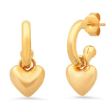 Puffy Heart Charm Huggies