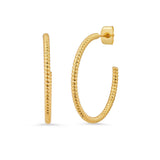 Twisted Gold Hoops | 30mm
