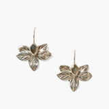 Sterling Silver + Labradorite Leaf Earrings