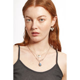 Sterling Silver + Labradorite Leaf Earrings