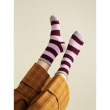 Wide Stripe Cashmere Crew | Orchid