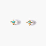 Marquise Turquoise Hoops
