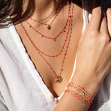 18k Gigi Necklace | Coral