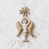 Canvas + Wool Angel Ornament
