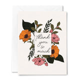 Thank You Floral Bouquet Card