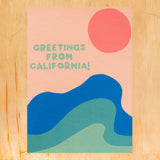 Greetings From California Wave Card