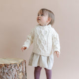 Fisherman Sweater Cream | Hand Knit Kids & Baby Clothing