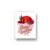 Abstract Cactus Birthday Card