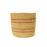 Caramel Petite Sisal Baskets With Colorful Beads