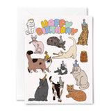 Happy Birthday Cats Card