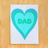 Dad Heart Shadow Card