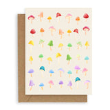 Rainbow Mushrooms Card