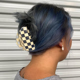 Checker Claw Clip | Clear