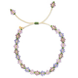 Beaded Flower Bracelet | Purple