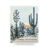Cactus Sunset Anniversary Card