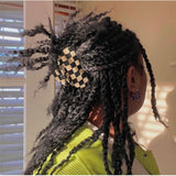 Checker Claw Clip | Black + White