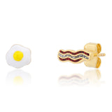 Enamel Bacon + Egg Studs