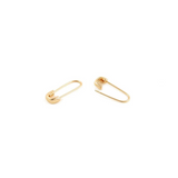 Safety Pin Hoop Earrings | 18K GV
