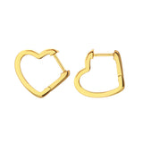 Open Heart Hinged Huggie Hoops | 18K GV