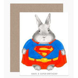 Super Bunny Birthday Card