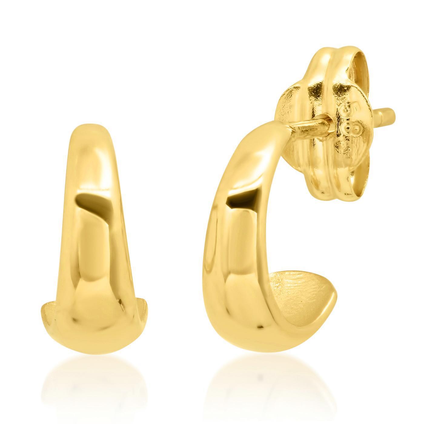 14k Tapered Hoops