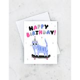 Skater Cat Birthday Card