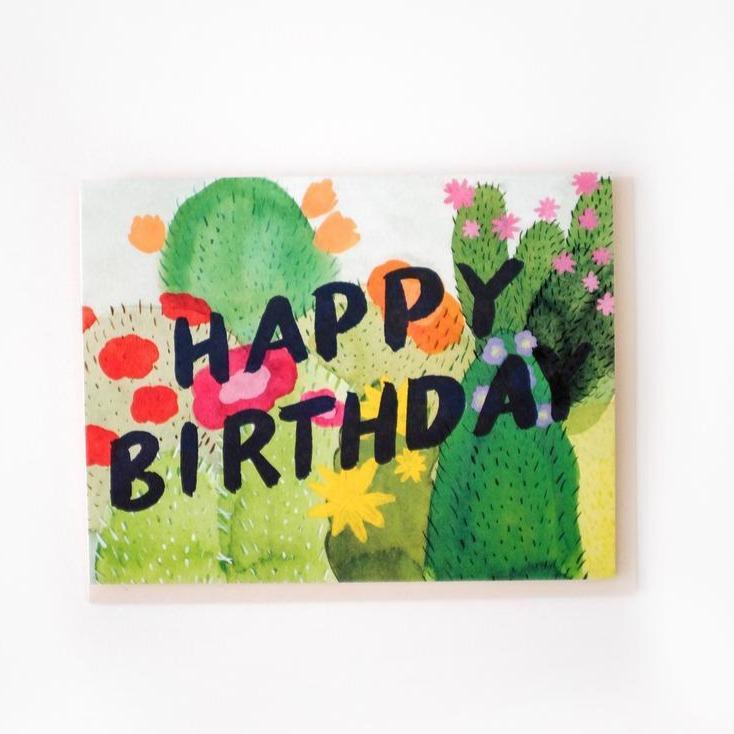 cacti birthday card