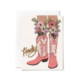 Howdy Cowboy Boots Card