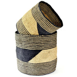 Black and Gold Sisal Bin