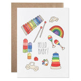 Hello Rainbow Baby Card