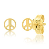 14K Gold Peace Studs