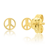 14K Gold Peace Studs