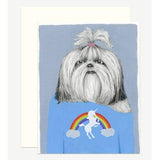 Shih Tzu In A Unicorn Tee Card