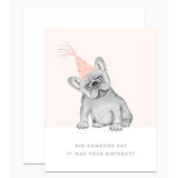 Frenchie Birthday Card