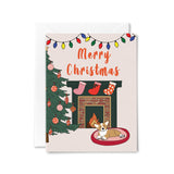 Merry Christmas Fireplace Boxed Notes | Set of 6
