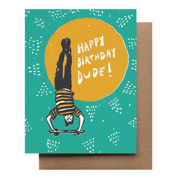 happy birthday skater dude card