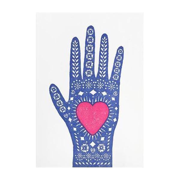 heart in hand postcard