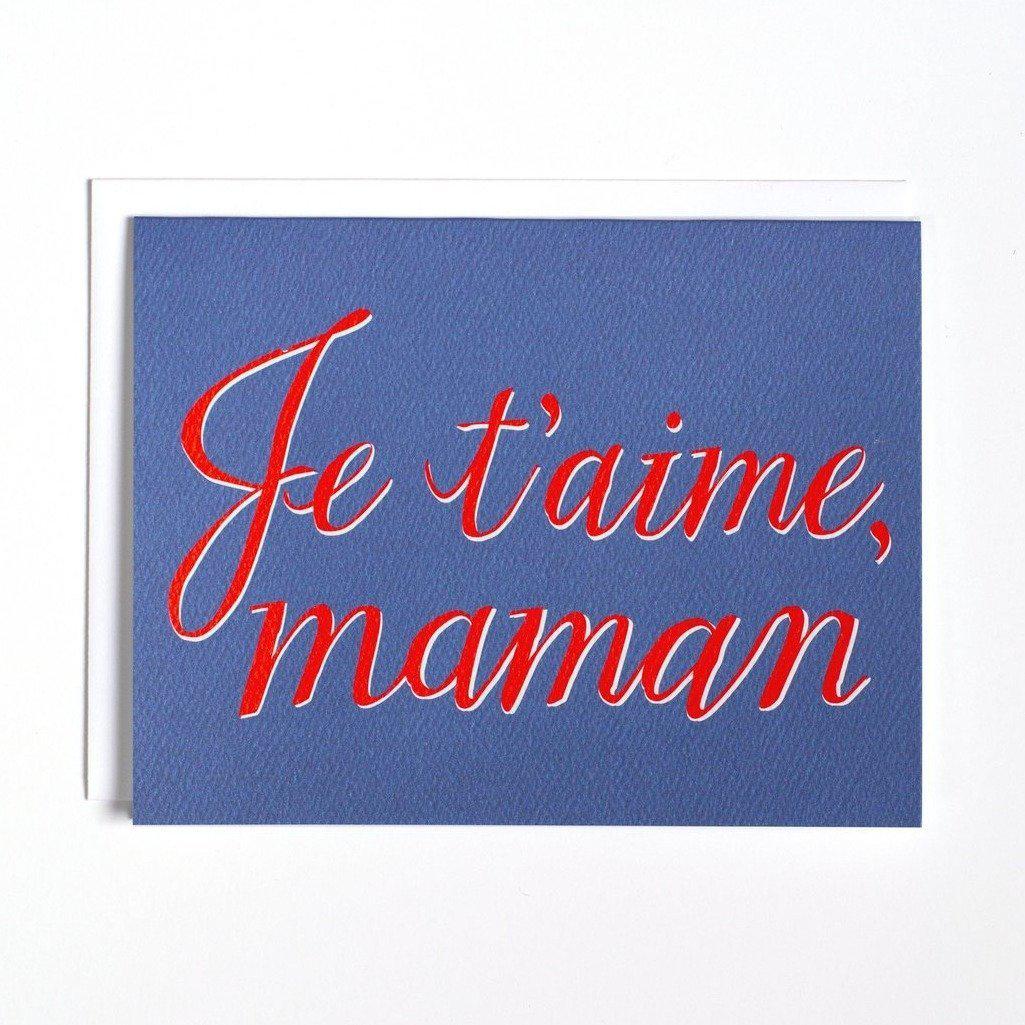 je t'aime maman card