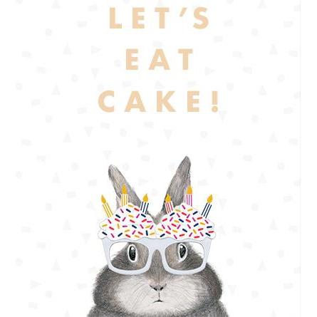 let's eat cake foil card