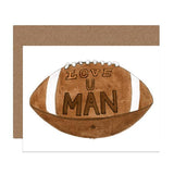love u man football card