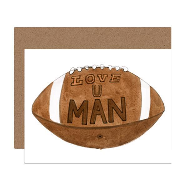 love u man football card