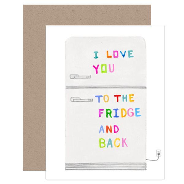 love you to the fridge card