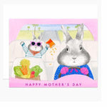 mom bunny driving card