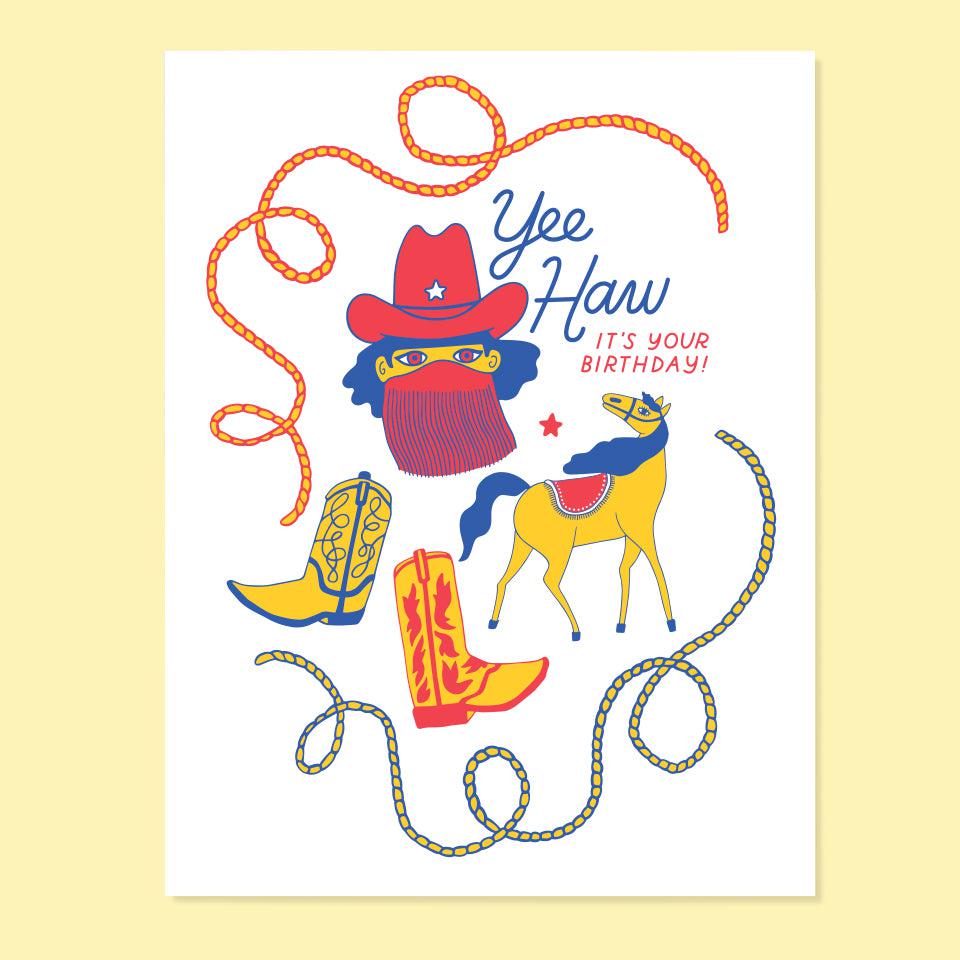 yeehaw bday card